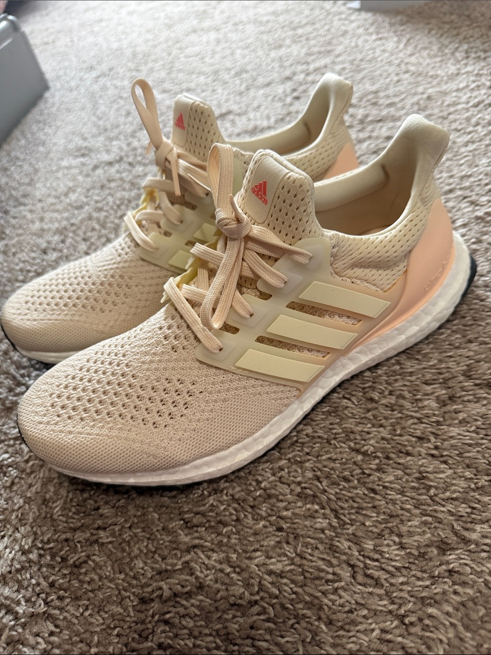 adidas Women’s Athletic Shoes in Beige and Light Pink